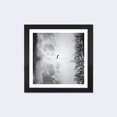 Crossing by Ivan Marlianto // Black Framed (16"W x 16"H x 1"D)