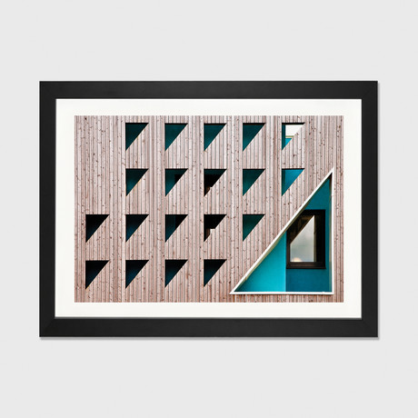 Triangles by Linda Wride // Black Framed (24"W x 16"H x 1"D)