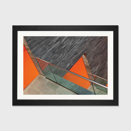 Repeat The Orange by Jeroen van de Wiel // Black Framed (24"W x 16"H x 1"D)