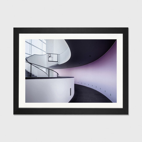 View Into New Museum by Hans Bauer // Black Framed (24"W x 16"H x 1"D)