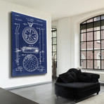 Stop Watch II by Lugrin // Dark Blue (Print // 18"L x 24"W)