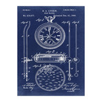 Stop Watch II by Lugrin // Dark Blue (Print // 18"L x 24"W)