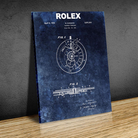 Rolex Calendar Time Piece, 1951 // Blue (Print // 18"L x 24"W)