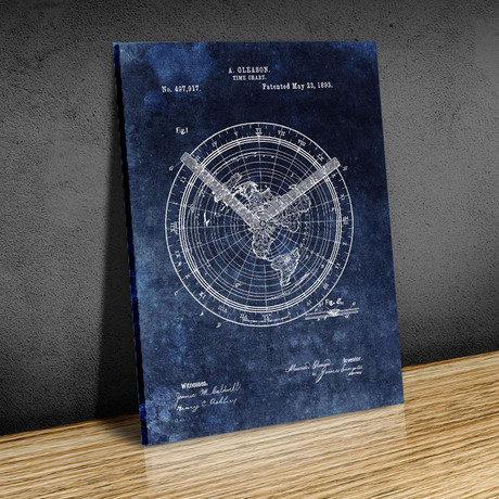 Time Chart, 1893 // Blue (Print // 18"L x 24"W)