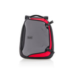 Travel Backpack // Dry Red No 5 (Slate Grey + Rust Red)