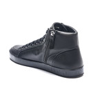 Perforated High Top Sneaker // Black (US: 5)