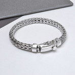 Sterling Silver Oval Weave Bracelet (6.5mm // 7.5”)