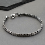 Sterling Silver Oval Snake Bracelet (4mm // 7.5”)