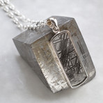 Meteorite + Silver Rectangular Necklace