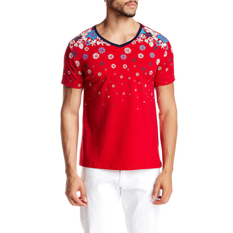 TR Premium // Floral T-Shirt // Red (S)
