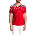TR Premium // Floral T-Shirt // Red (L)