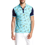 Floral Polo // Blue (M)