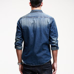 Kuegou // Classic Denim Button-Up // Blue (L)