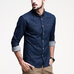 Kuegou // NYC Button-Down // Blue (L)