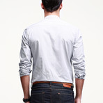 Moa Collar Grid Button-Up // Light Grey (L)