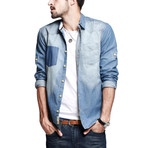 Kuegou // Denim Button-Up // Blue (L)