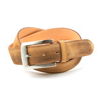 Washed Suede Belt // Saddle (34" Waist)