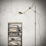 Industrial Floor Lamp // Swing Arm