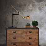 Industrial Table Lamp // Swing Arm