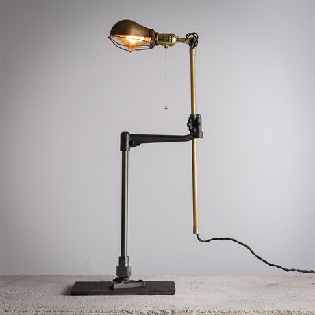 Industrial Table Lamp // Swing Arm