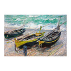 Claude Monet // Three Fishing Boats // 1885 (20"W x 16"H x 0.75"D)