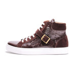 Buckled High-Top Sneaker // Brown (Euro: 43)