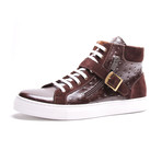 Buckled High-Top Sneaker // Brown (Euro: 43)