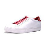 Contrast Heel Low-Top Sneaker // White (Euro: 41)
