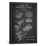Toy Lego Dark Patent Blueprint // Aged Pixel (18"W x 26"H x 0.75"D)