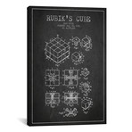 Rubik Dark Patent Blueprint // Aged Pixel (18"W x 26"H x 0.75"D)