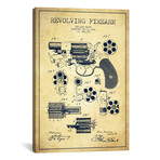 Revolving Firearm Vintage Patent Blueprint // Aged Pixel (18"W x 26"H x 0.75"D)