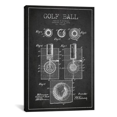 Golf Ball // Charcoal (26"W x 18"H x 0.75"D)