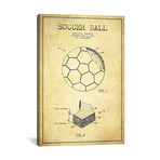 Brantley Soccer Ball Vintage Patent Blueprint // Aged Pixel (26"W x 40"H x 1.5"D)