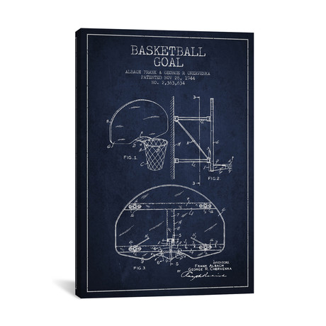 Basketball Goal II // Navy Blue (18"W x 26"H x 0.75"D)