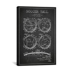 Bartky Soccer Ball Charcoal Patent Blueprint // Aged Pixel (26"W x 40"H x 1.5"D)