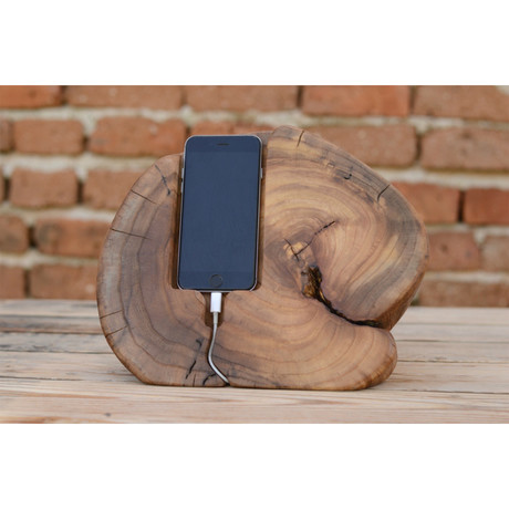 Da Elm Wood Smart Phone Stand Large