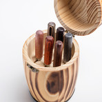 Pakka Wood Spreader Set + Pine Wood Mini Barrel // 6 Pieces