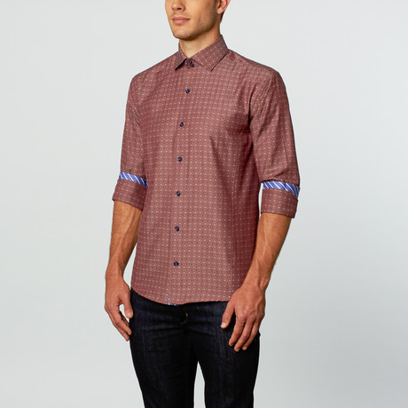 Lucas Dress Shirt // Brown Dot (S)