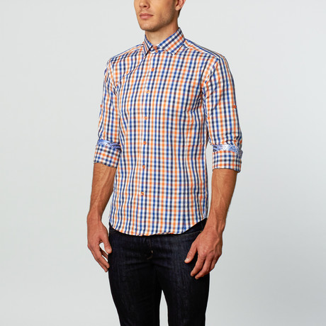 Cesar Dress Shirt // Orange Check (S)