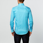 Grayson Dress Shirt // Turquoise Stripe (M)