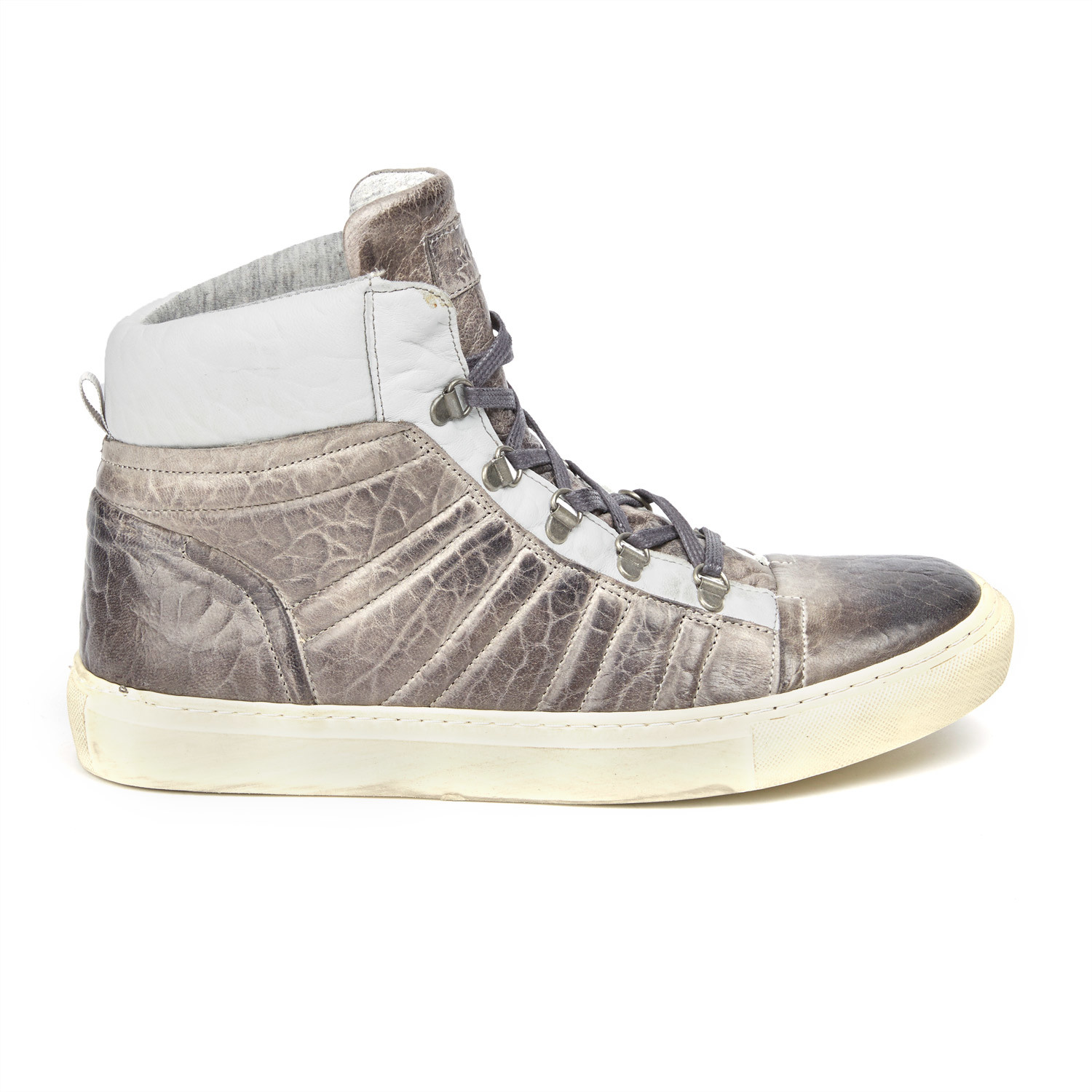 Ben Sherman // High-Top Sneaker // White + Grey (US: 13) - Casual Shoes ...