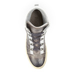 Ben Sherman // High-Top Sneaker // White + Grey (US: 9.5)