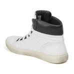High-Top Leather Sneaker // White (US: 10.5)