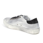 Perforated Sneaker // White + Black (US: 8.5)