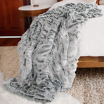Couture Faux Fur Throw // Frosted Grey Mink