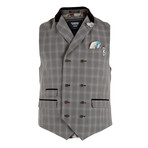 Terence Checkered Waistcoat // Light Grey (L)