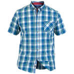 Henry Checkered Short Sleeve Shirt // Blue (M)