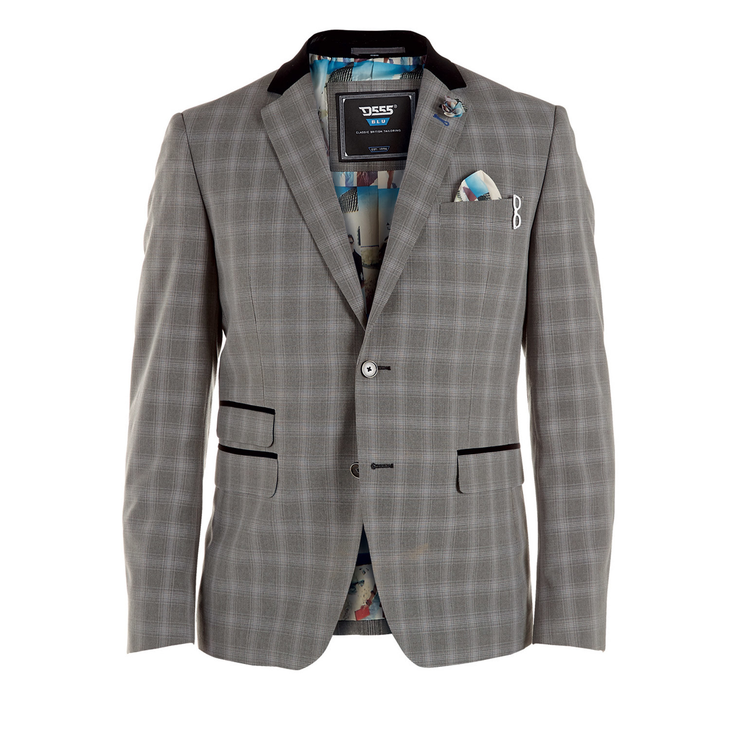 Duke Clothing Co. // Alfie Checkered Blazer // Light Grey (1XL) - Duke ...