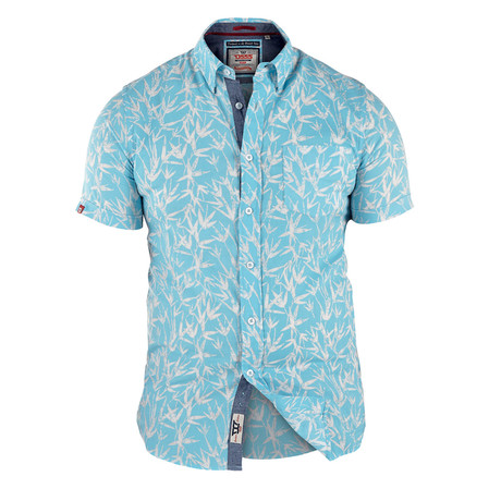 Duke Clothing // Lahaina Hawaiian Short-Sleeve Button-Up Shirt // Aqua (2XL)