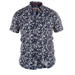 Duke Clothing // Lahaina Hawaiian Short-Sleeve Button-Up Shirt // Navy (5XL)